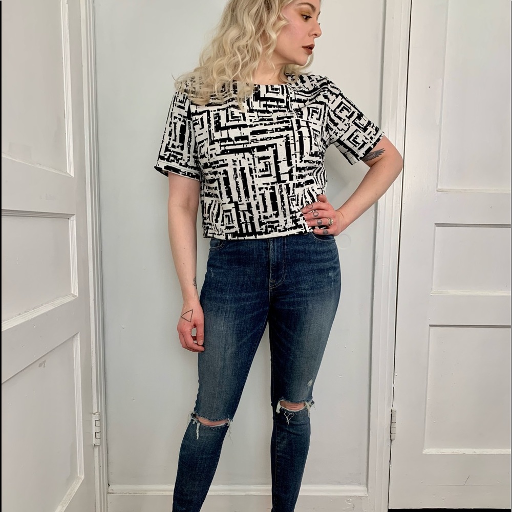 ABLE Ripped Knee High Rise Skinny Jeans - Picture 7 of 8